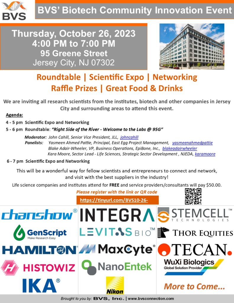 BVS’ Biotech Community Innovation Night at 95 Greene Street, Jersey
